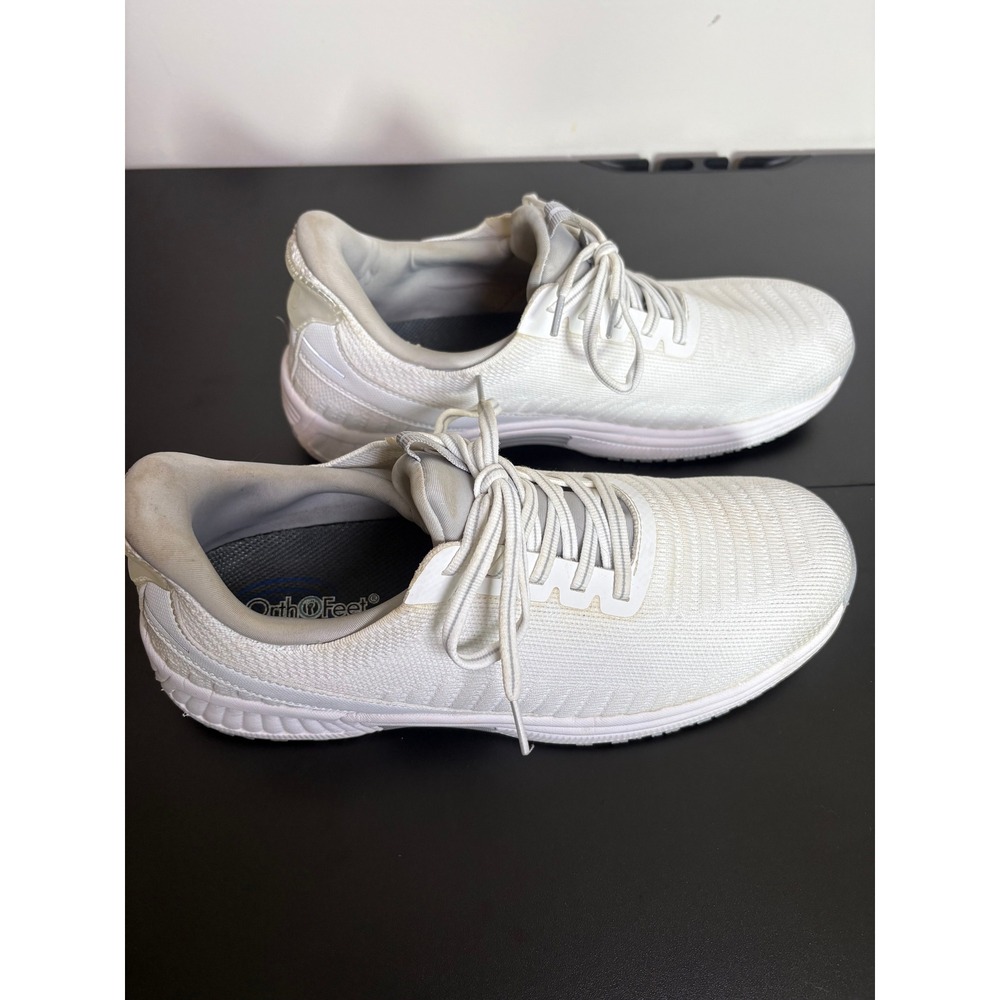 Orthofeet Kita Stretch Knit Sneakers White Womens Walking Shoes Orthopedic - Picture 2 of 16